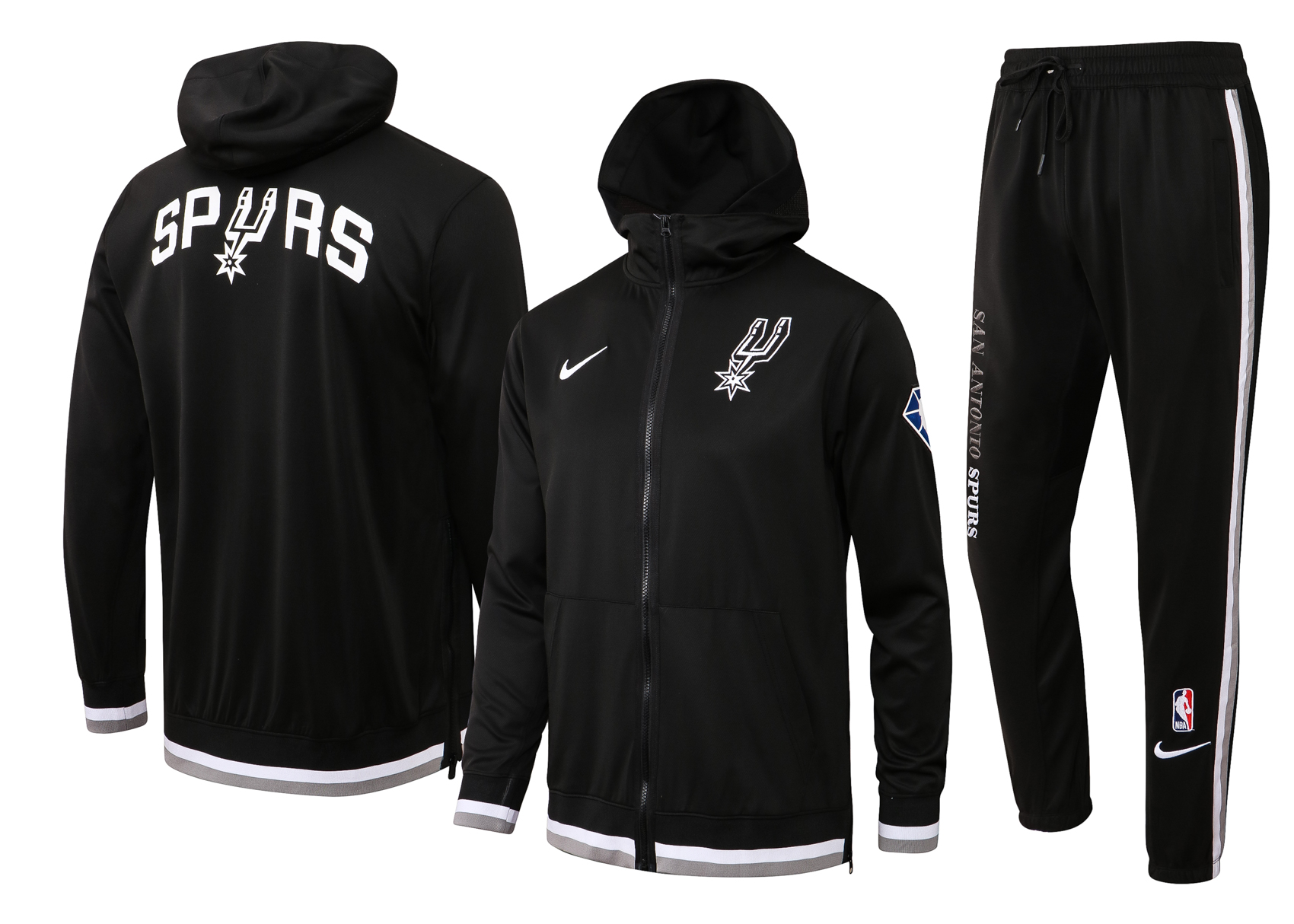 Men San Antonio Spurs black  2024 NBA Nike Training suit->sacramento kings->NBA Jersey